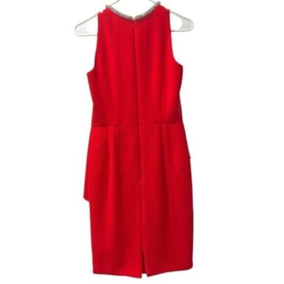 Carmen Marc Valvo peplum sheath Dress 4 Old Money Holiday Fairy Corset Cocktail - Picture 2 of 11